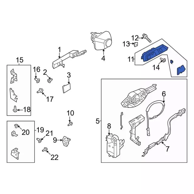 Interior Door Handle - Ford (m2dz7822601ac) - view 2