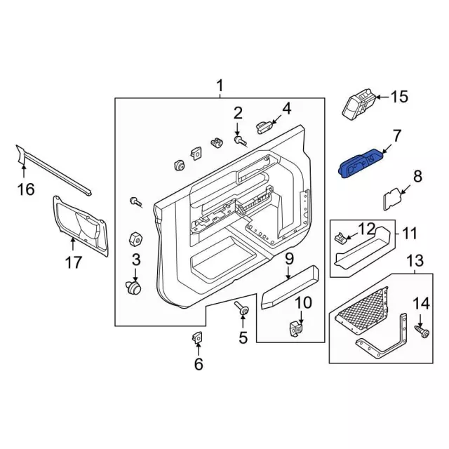 Interior Door Handle - Ford (m2dz7822601ac) - view 8