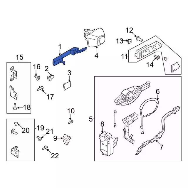 Handle, Inside - Ford (m2dz7822601ad) - view 3