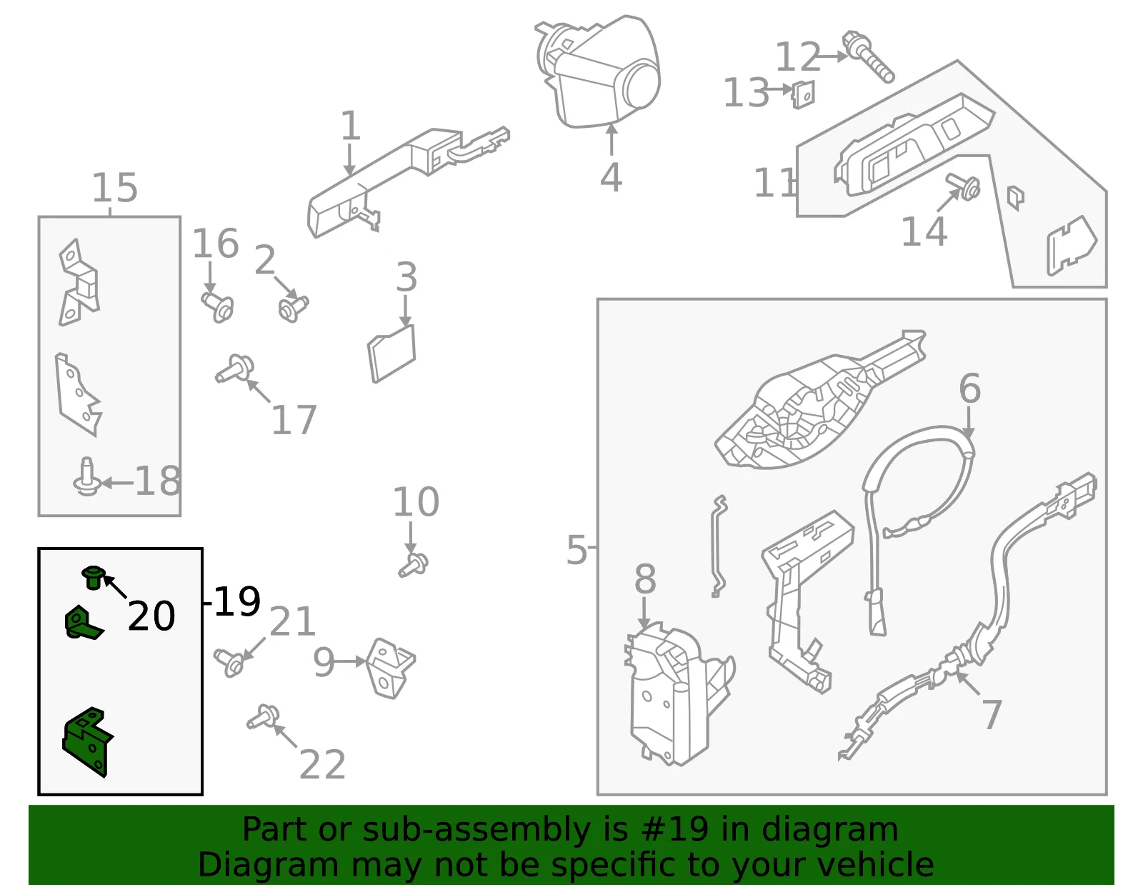 Door Hinge - Ford (m2dz7822811a) - view 5