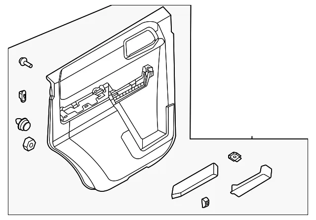 Door Interior Trim Panel - Ford (m2dz7823942bb)