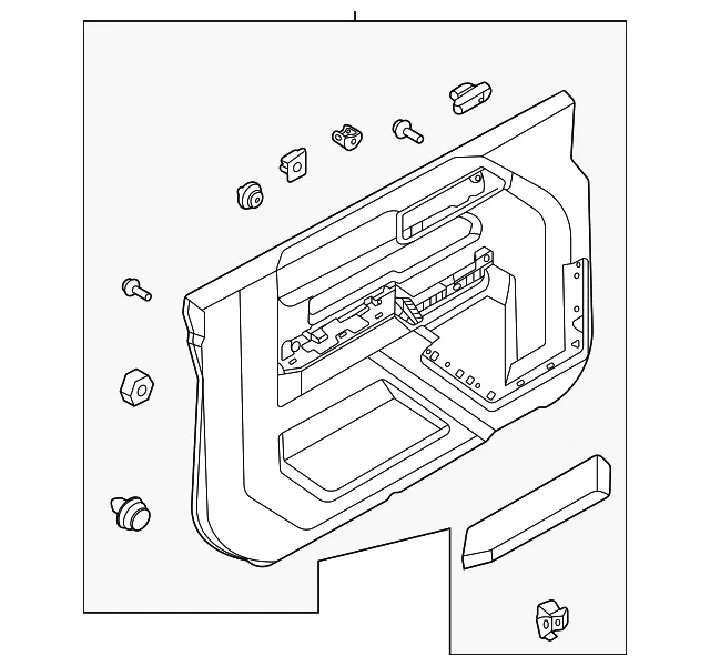 Door Interior Trim Panel - Ford (m2dz7823943bd) - view 2