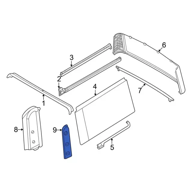 Outer Molding - Ford (m2dz78255a35aa) - view 4