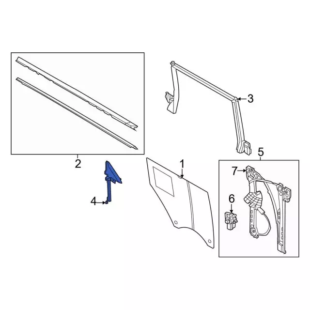 Window Regulator Guide - Ford (m2dz7825766c) - view 5