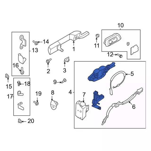 Latch Assembly - Ford (m2dz78264a27e) - view 5