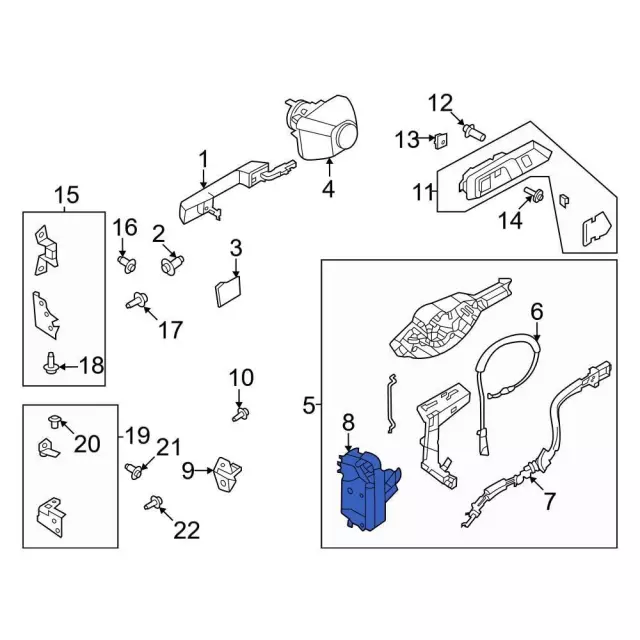 Latch Assembly - Ford (m2dz78264a27e) - view 6
