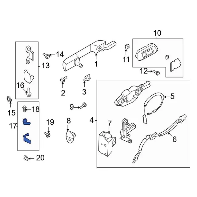 Lower Hinge - Ford (m2dz7826811a) - view 2