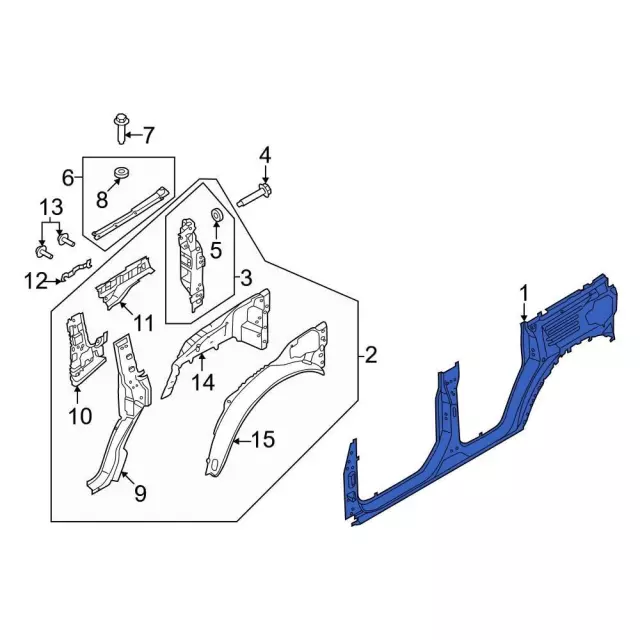 Quarter Panel - Ford (m2dz7827846a) - view 2