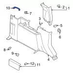 Interior Quarter Panel Trim Panel Insert - Ford (m2dz7842411aa) - view 9