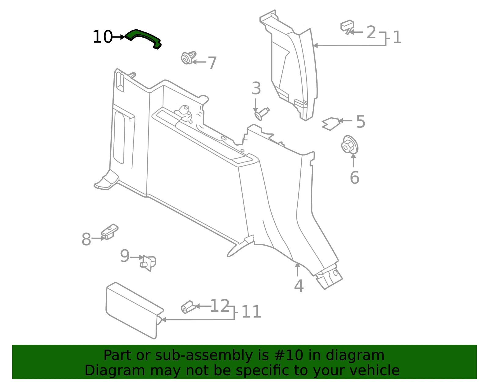 Interior Quarter Panel Trim Panel Insert - Ford (m2dz7842411aa) - view 5