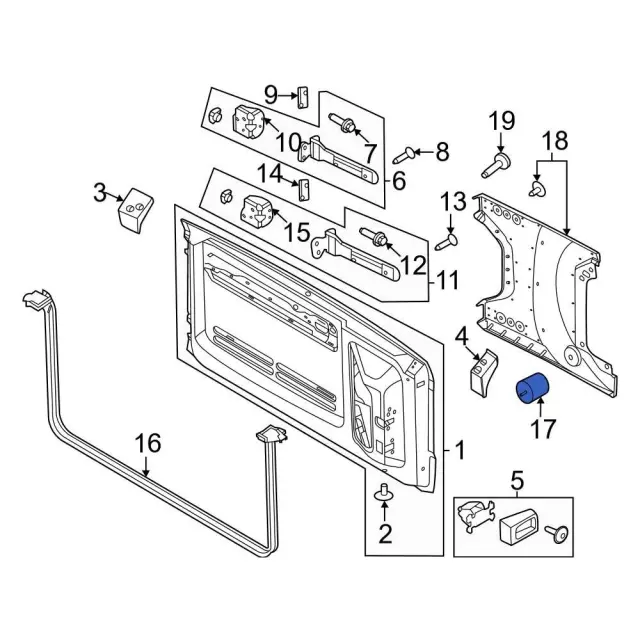 Door Assembly Bracket - Ford (m2dz7846612a) - view 3