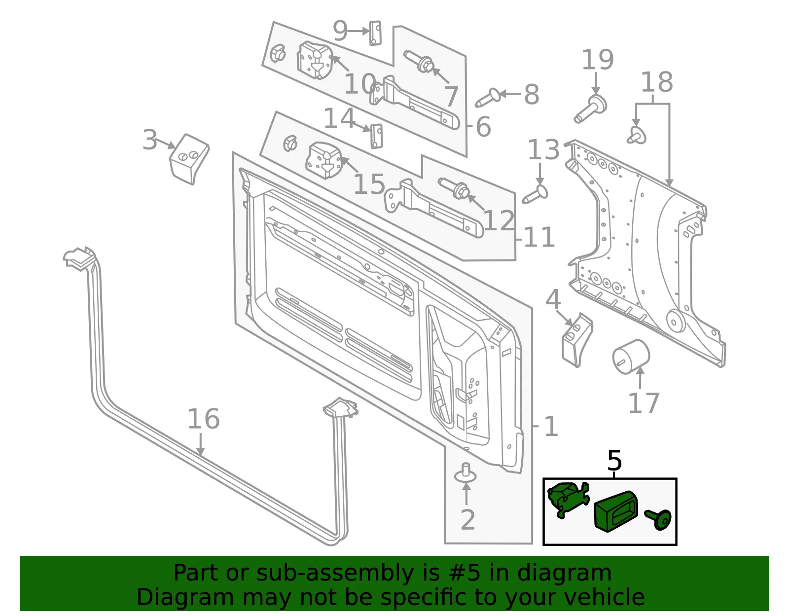 Door Assembly Bracket - Ford (m2dz7846612a) - view 5