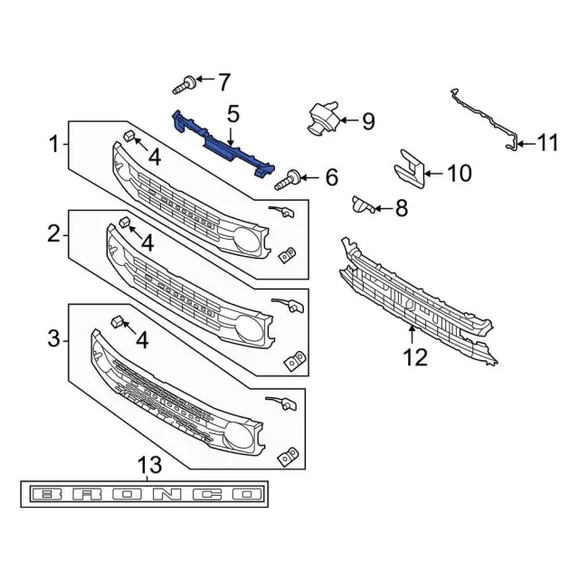 Grille Bracket - Ford (m2dz8a154ba) - view 10