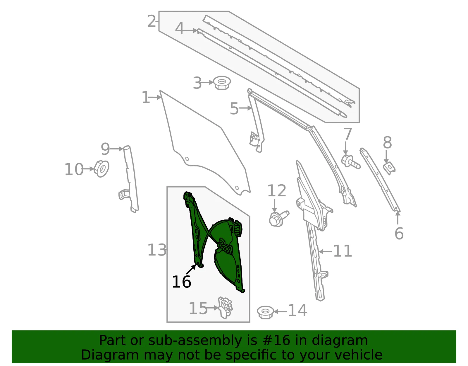 Window Regulator - Ford (m2dz9823209a) - view 2