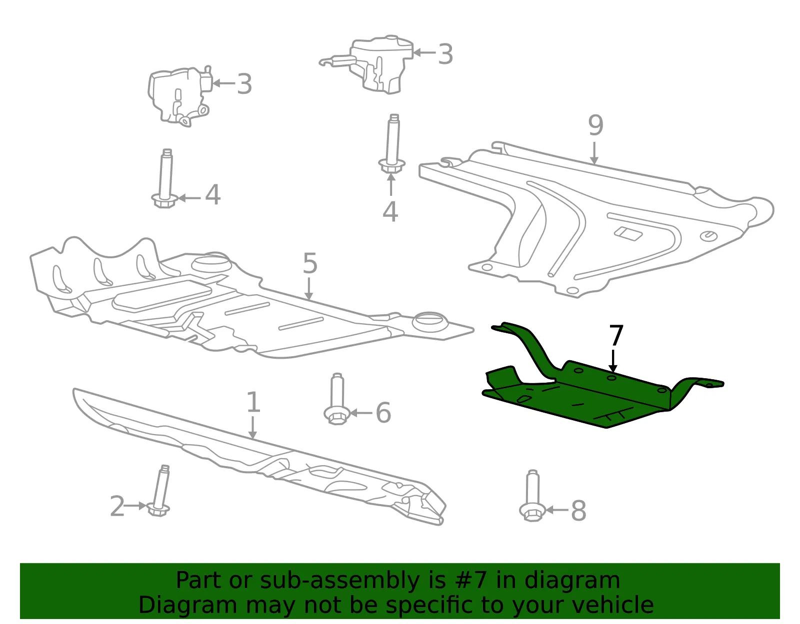 Floor Pan Splash Shield - Ford (mb3z5d032a) - view 3