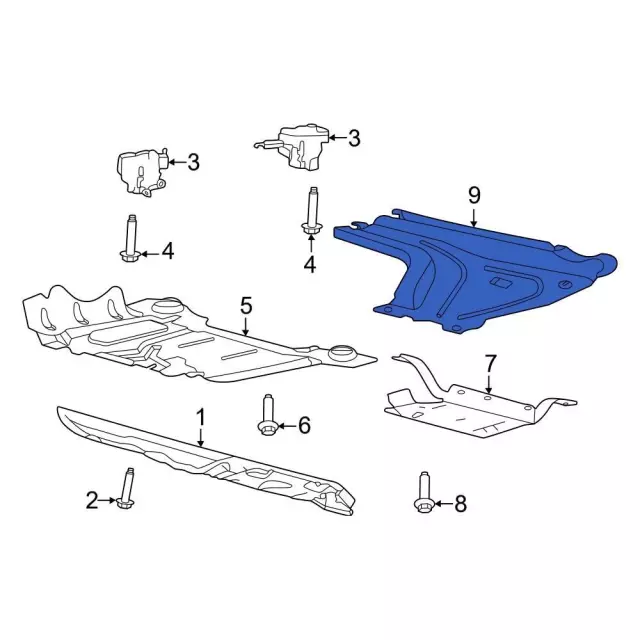 Floor Pan Splash Shield - Ford (mb3z5d032a) - view 4