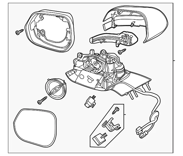 Mirror Assembly Rear View Outer - Ford (mc5z17682aaptm) - view 4