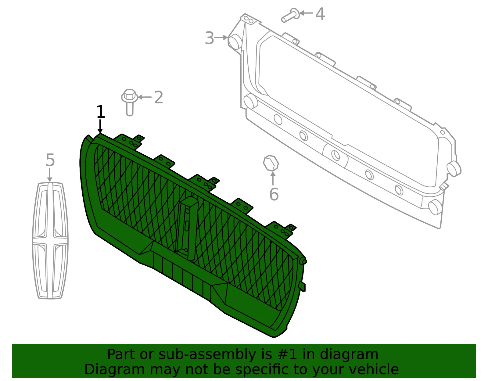 Grille Assembly Radiator - Ford (mc5z8200aa) - view 2