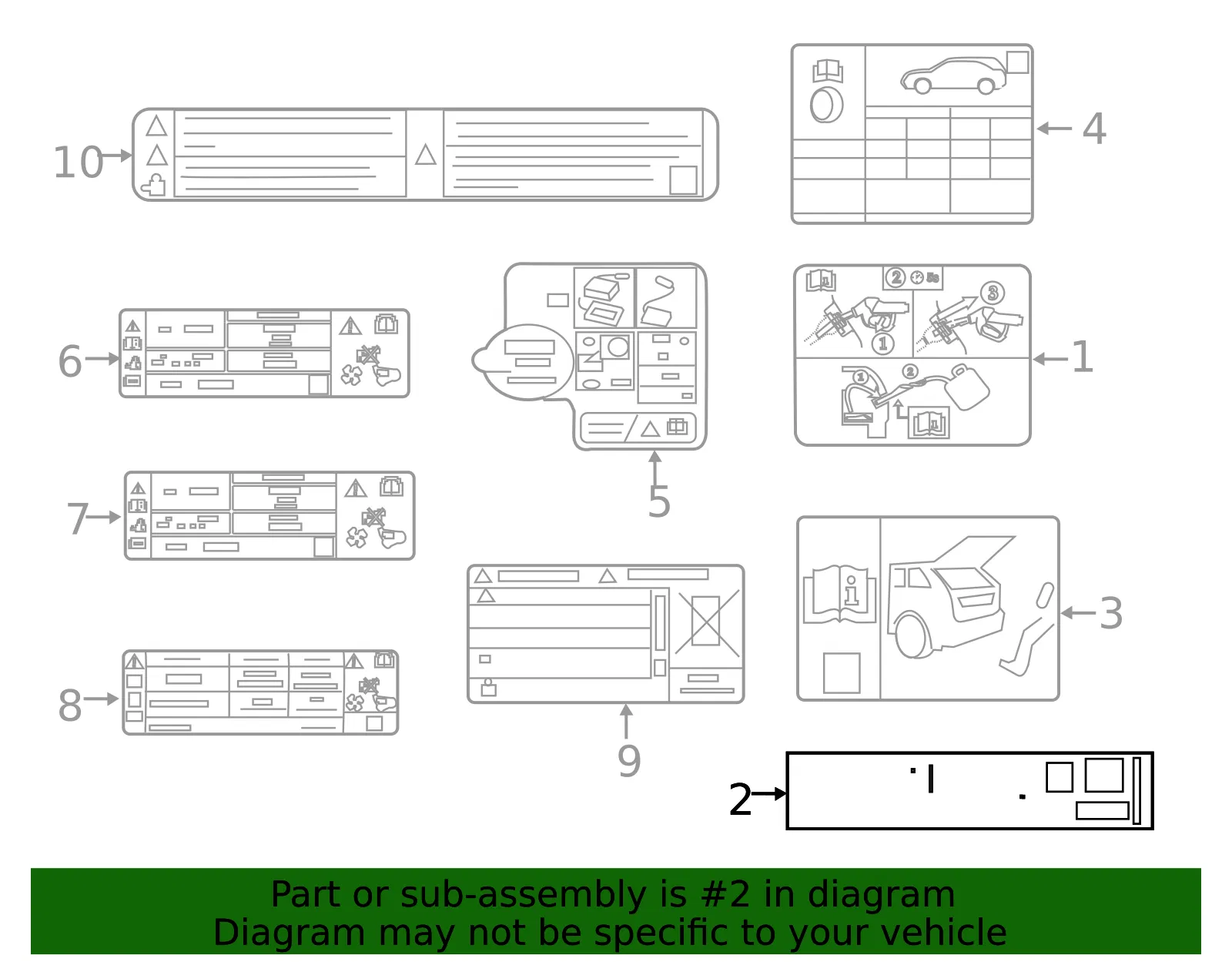 Engine Decal - Ford (mj6z17a083a) - view 3