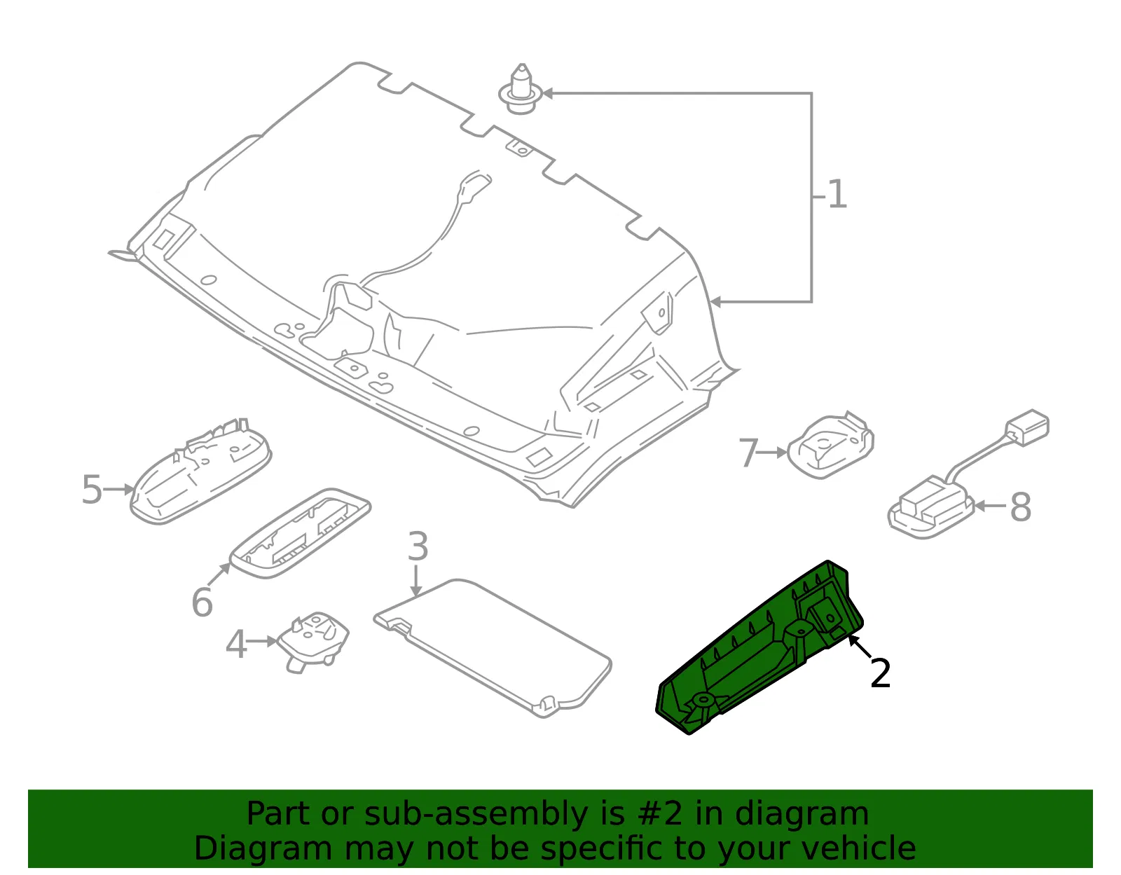 Front Headliner Side Bracket - Ford (mk4z6152166b) - view 3