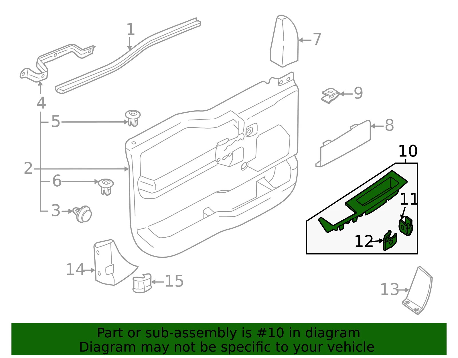 Pull Handle - Ford (ml3z14527ba) - view 3
