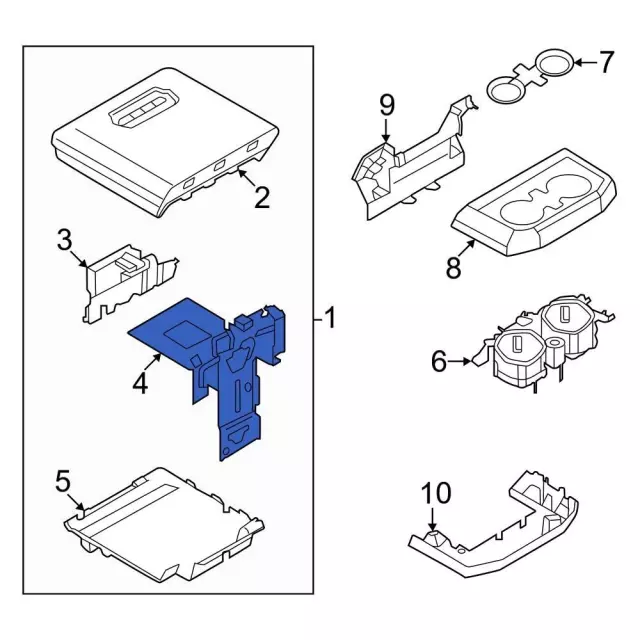 Console Hinge - Ford (ml3z1504604c) - view 8