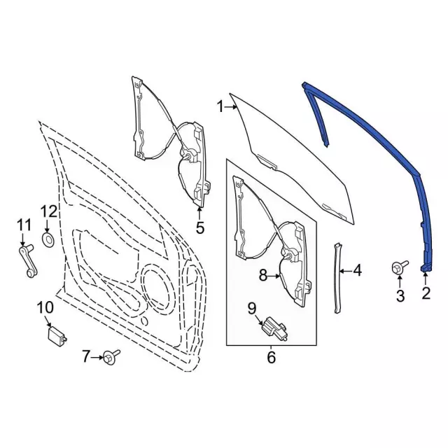 Window Channel - Ford (ml3z1521596a) - view 11