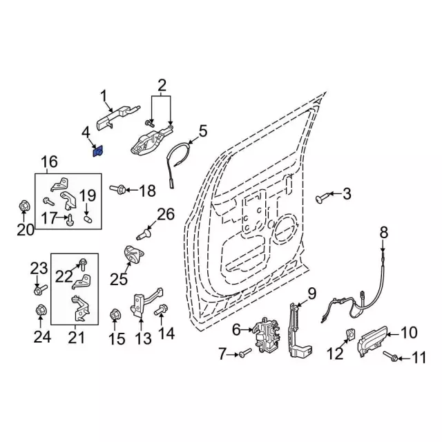 Handle Base Cap - Ford (ml3z15218a14aa) - view 3