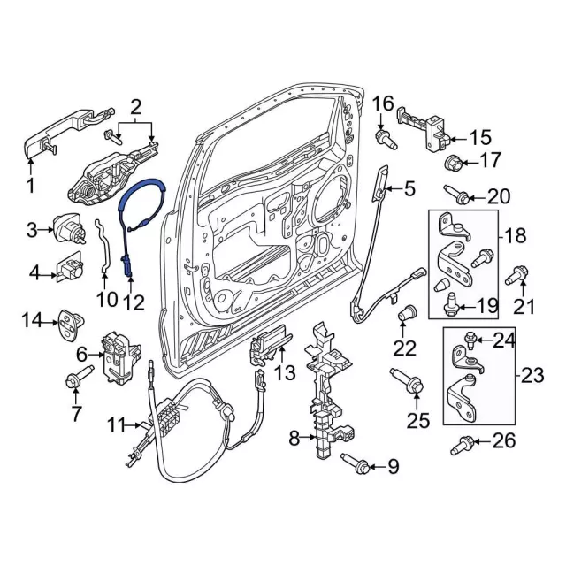 Door Latch Cable - Ford (ml3z15266a46a) - view 2