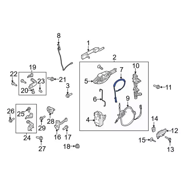 Door Latch Cable - Ford (ml3z15266a46a) - view 3