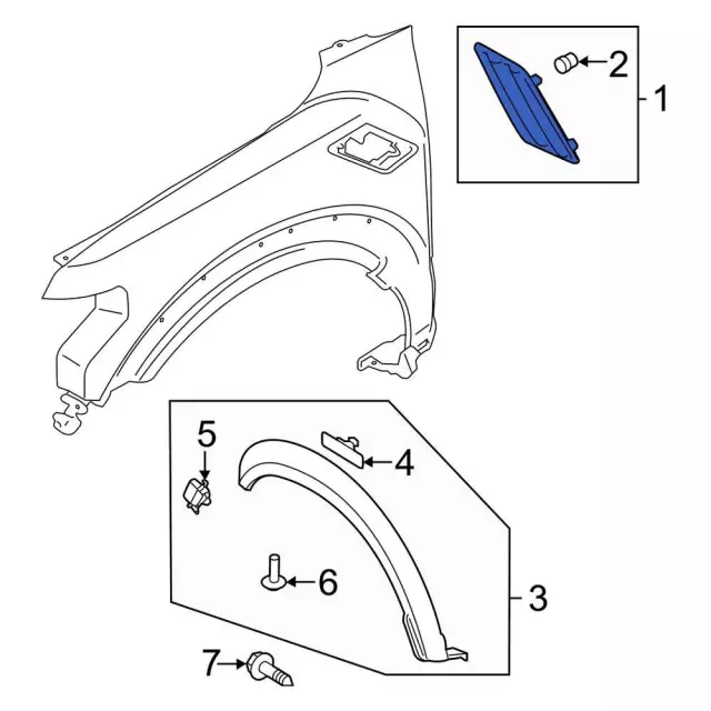 Fender Insert Emblem - Ford (ml3z16228ab) - view 2