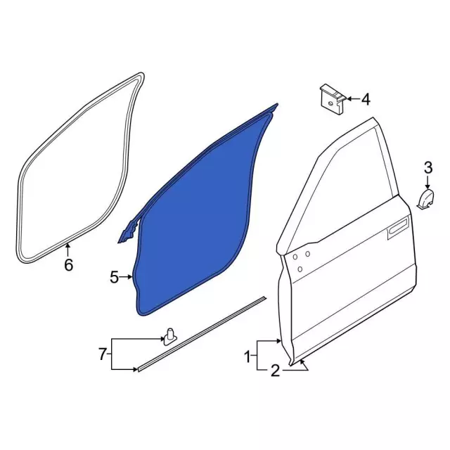 Door Shell Seal - Ford (ml3z1625324d) - view 2