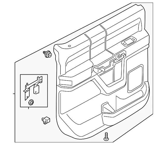 Door Interior Trim Panel - Ford (ml3z1627410fa)