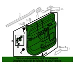 Door Interior Trim Panel - Ford (ml3z1627411fe) - view 4