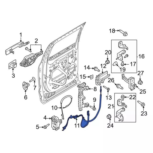 Door Latch Cable - Ford (ml3z1640180d) - view 3