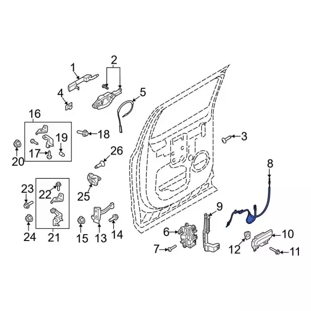Door Latch Cable - Ford (ml3z1640180d) - view 4