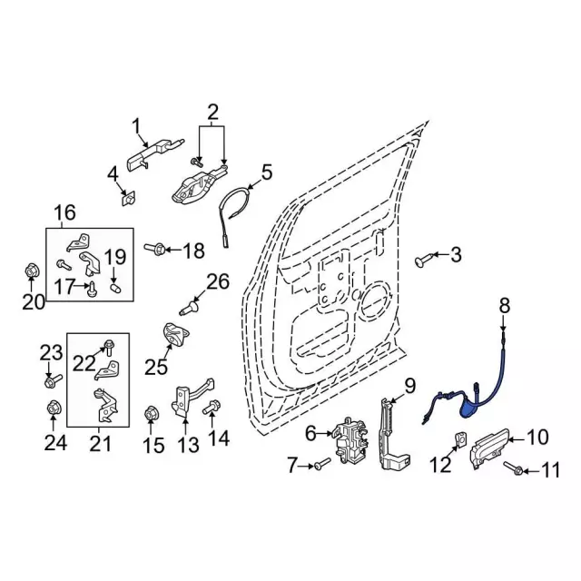 Door Latch Cable - Ford (ml3z1640181d) - view 10
