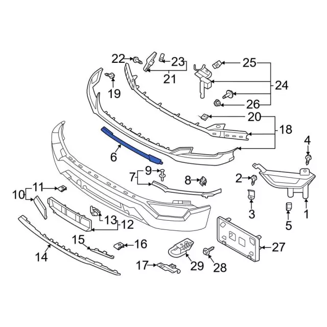 Valance Panel - Ford (ml3z17626l) - view 4