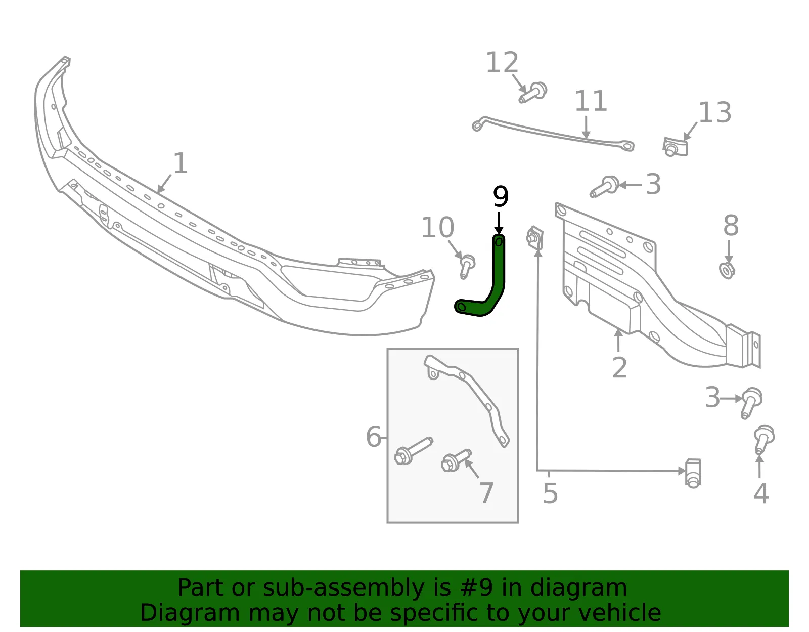 Bumper Face Bar Bracket - Ford (ml3z17754a) - view 6