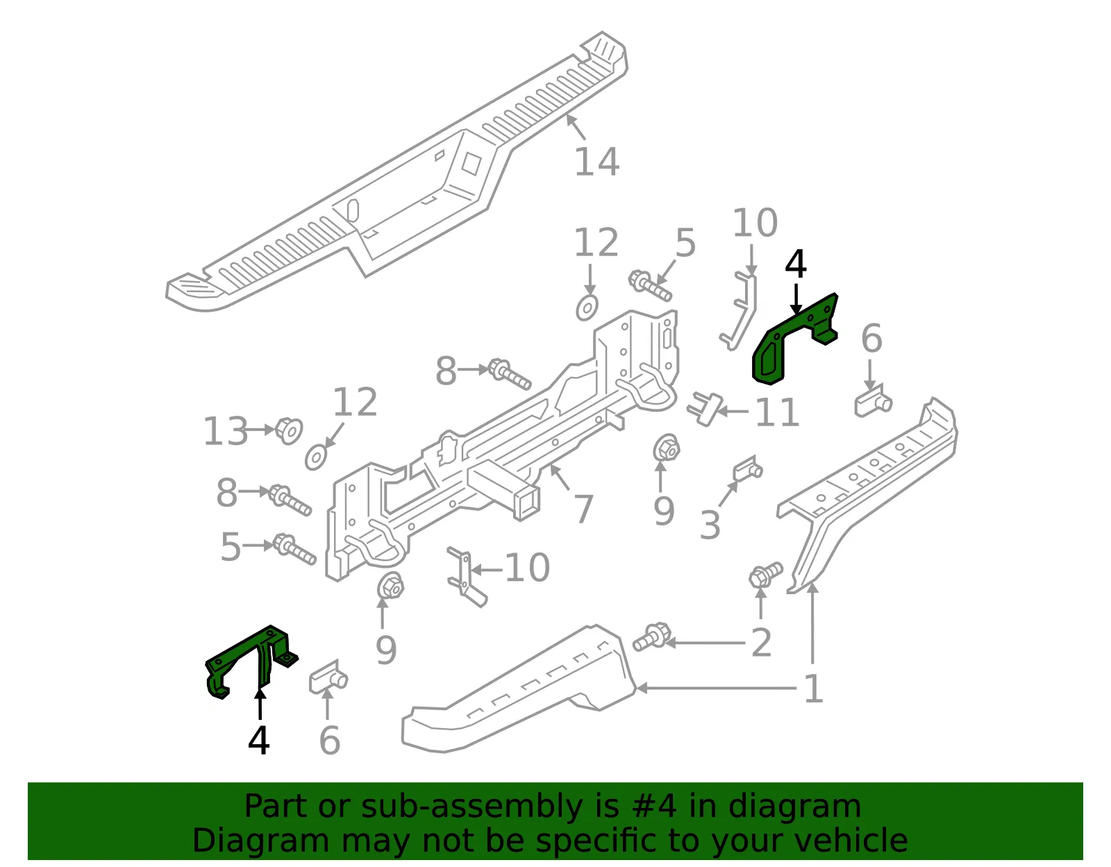 Bumper Face Bar Bracket - Ford (ml3z17787c) - view 4