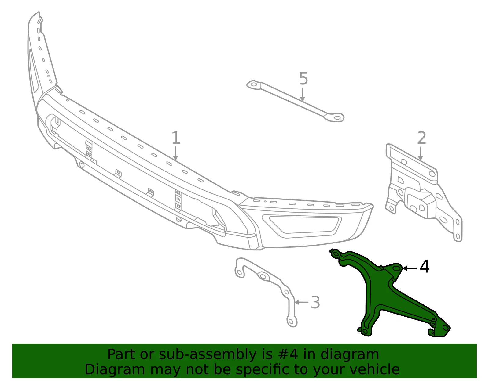 Bumper Face Bar Bracket - Ford (ml3z17c886f) - view 5