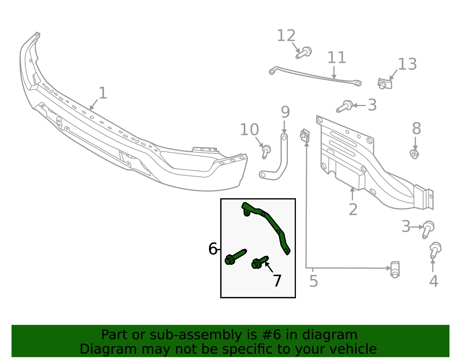 Bumper Face Bar Bracket - Ford (ml3z17c887a) - view 6