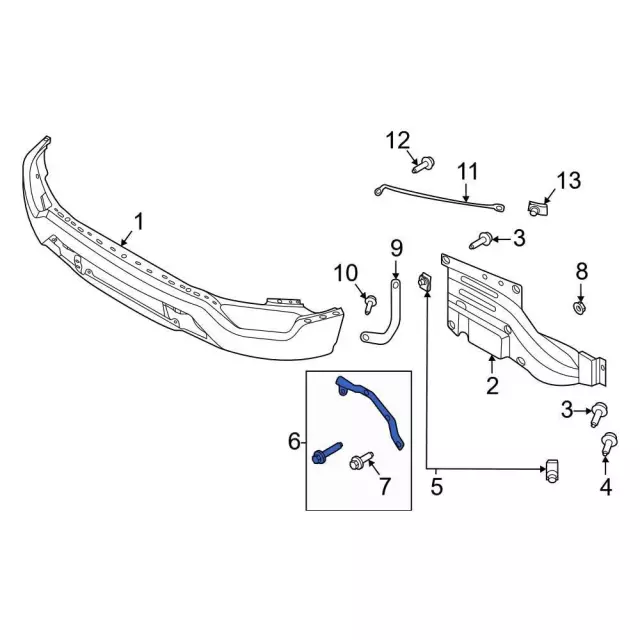Bumper Face Bar Bracket - Ford (ml3z17c887a) - view 9