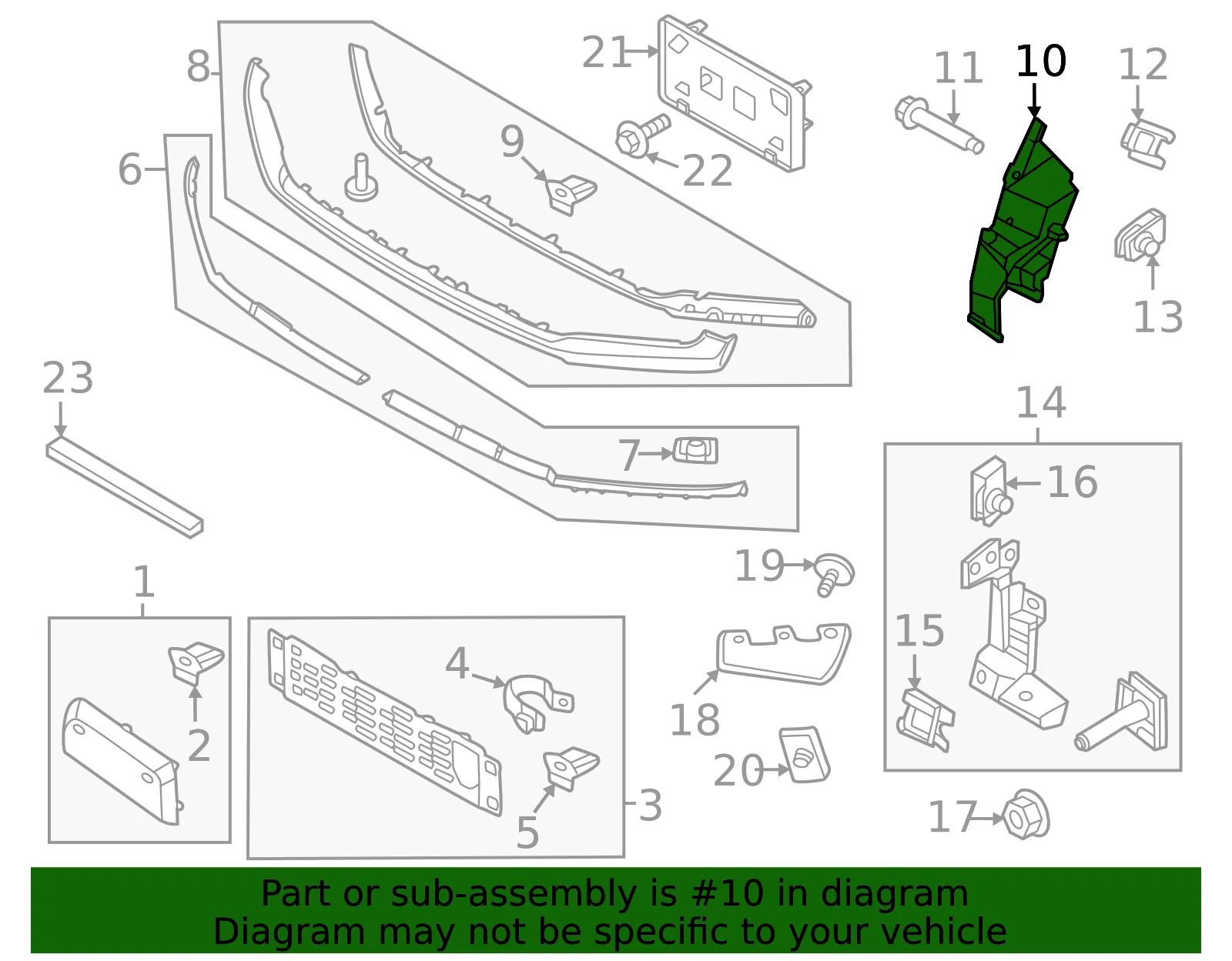 Bumper Molding Bracket - Ford (ml3z17c947f) - view 5
