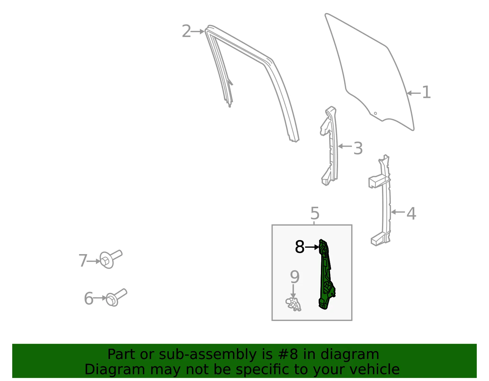 Window Regulator - Ford (ml3z1827009b) - view 2