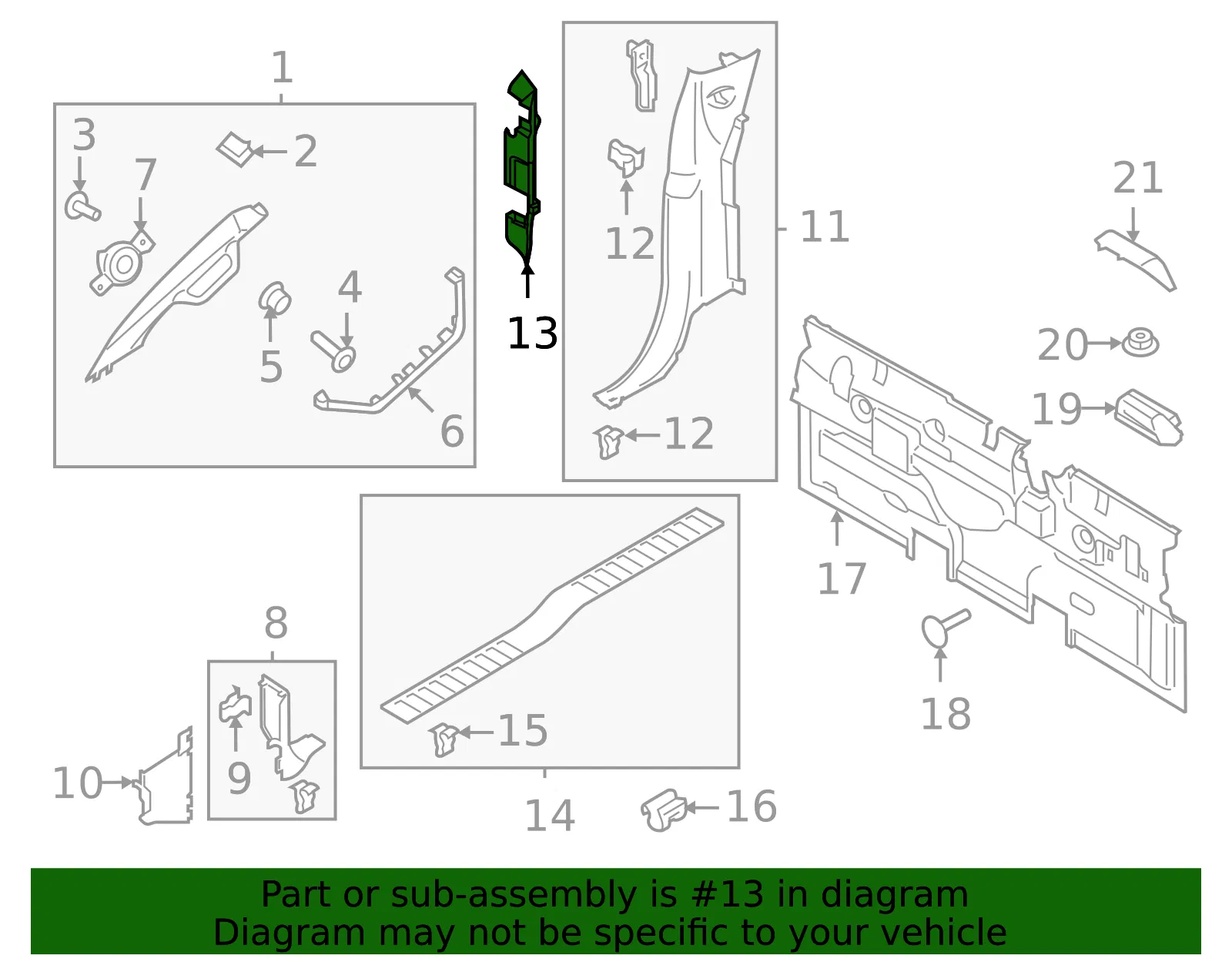 Door Hinge Cap - Ford (ml3z18313a92aa) - view 3