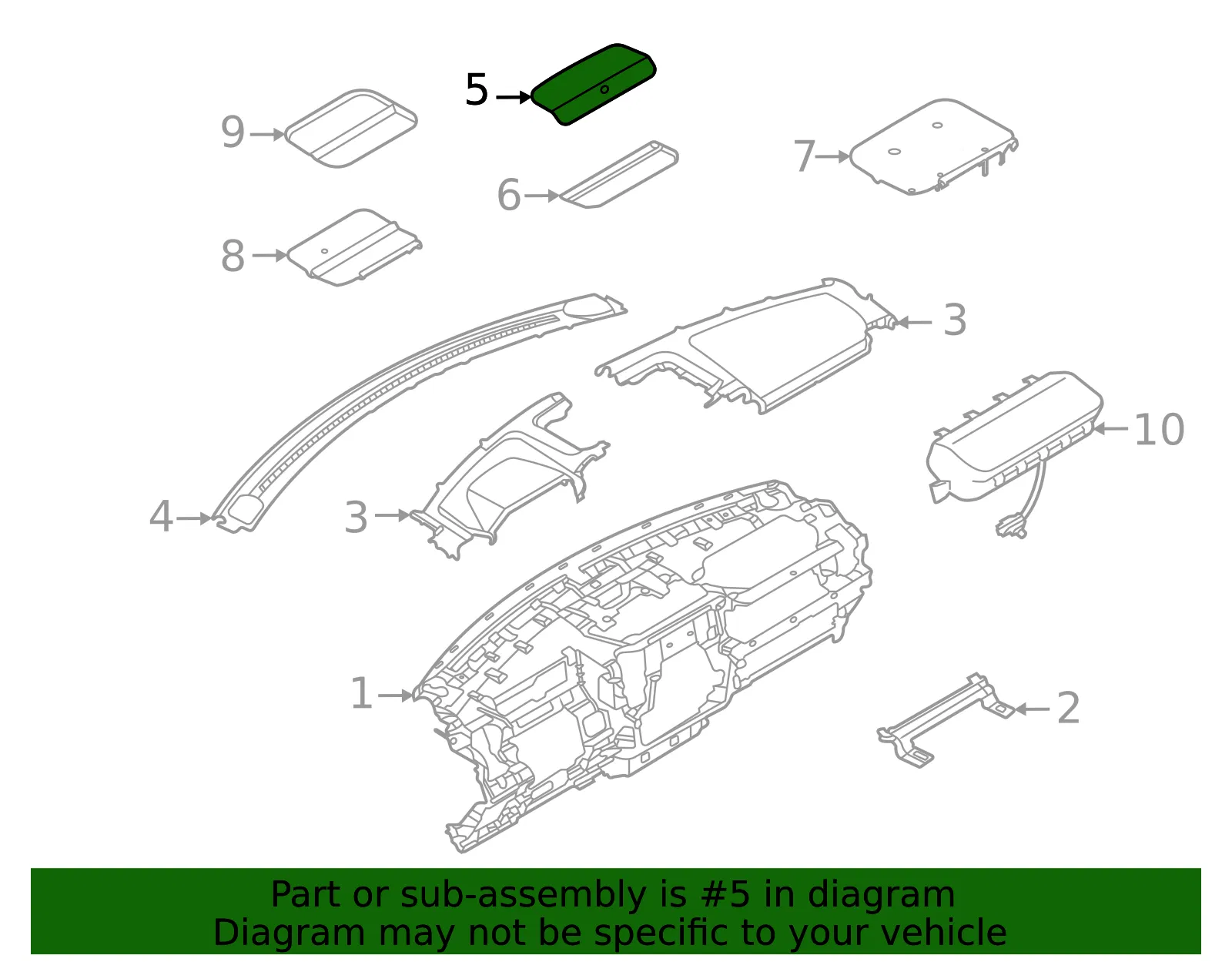 Speaker Grille - Ford (ml3z18978bb) - view 5