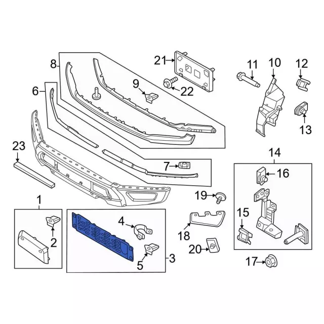 Grille - Ford (ml3z8200zc) - view 5
