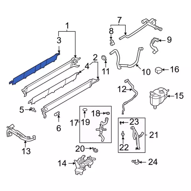 Radiator Support Splash Shield - Ford (ml3z8349a) - view 4