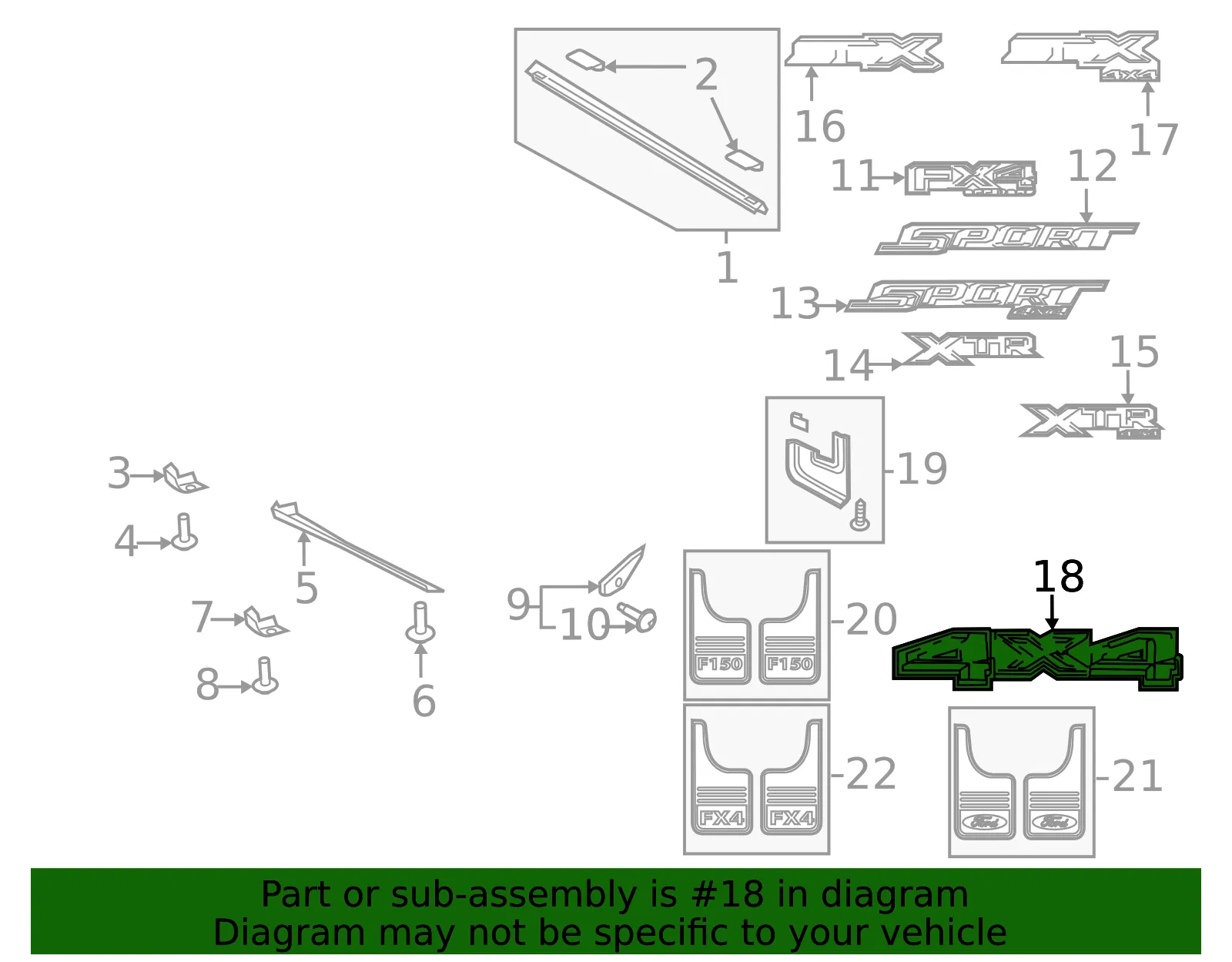 Decal - Ford (ml3z9925622ad) - view 3
